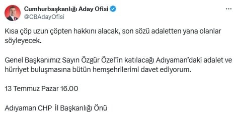 Ekrem İmamoğlu Adıyaman Mitingi