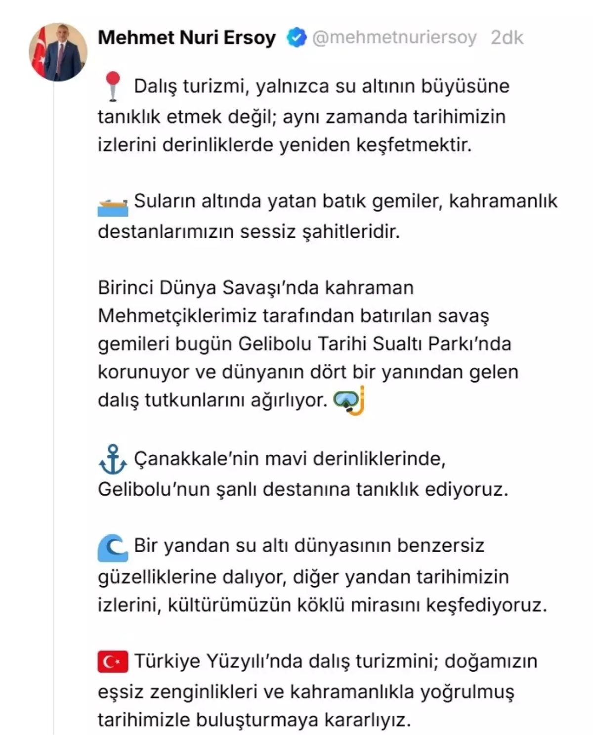 gelibolu tarihi sualti parki dalis turizminin merkezlerinden biri oluyor HWbabWxb