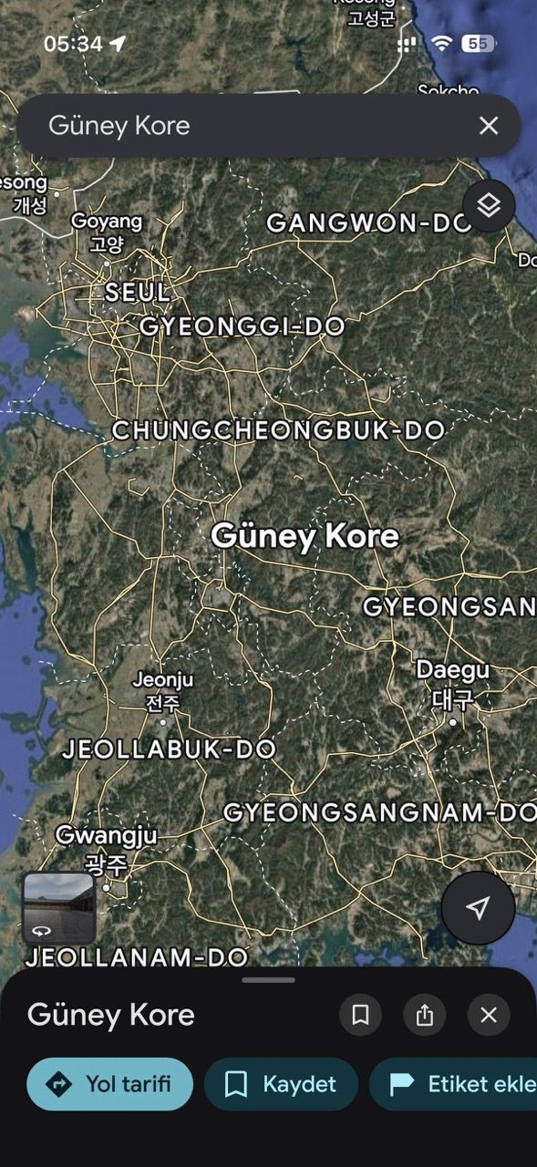 Google Haritalar Güney Kore’de aktif oldu